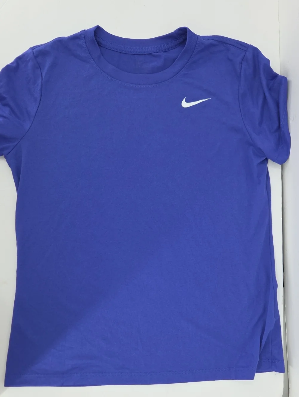 Nike Blue Short Sleeve Tee with White Swoosh